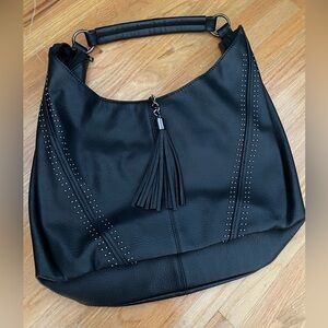 Black leather purse